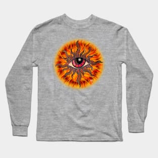 Fiery All Seeing Eye Long Sleeve T-Shirt